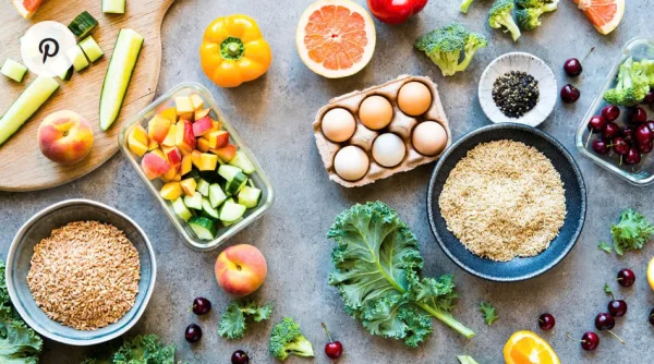 A nutritious meal with whole grains, vegetables, and healthy protein sources.