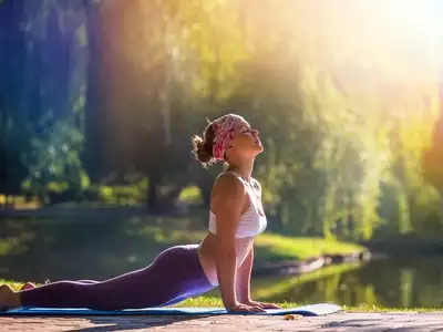 A person practicing yoga, symbolizing the combination of physical and mental well-being