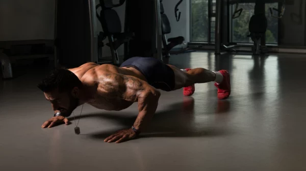 Push-ups are a simple exercise that helps develop overall muscle strength.